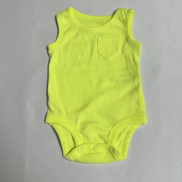 Carter's 'The Original Bodysuit' Sleeveless Infant Size 3 Months Neon Yellow - Picture 1 of 4